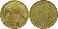 CONGO BELGIAN 5 FRANCS LEOPOLD III. (1934-1951) -
