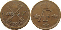 1 ÖRE 1760/59 SWEDEN Adolf Friedrich (1751-1771) SS