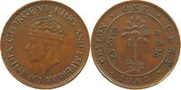 CEYLON 1 CENT GEORGE VI. (1936-1952) -