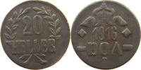 20 HELLER 1916 T DEUTSCH OSTAFRIKA KUPFER SS