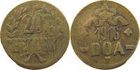 20 HELLER 1916 T DEUTSCH OSTAFRIKA MESSING S