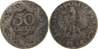 50 GROSZY 1938 POLAND WEAK STRUCK OFF-CENTER S
