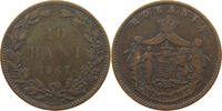 ROMANIA 10 BANI CAROL I. (1866-1914) HEATON -