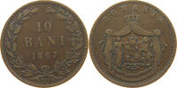 ROMANIA 10 BANI CAROL I. (1866-1914) WATT CO -