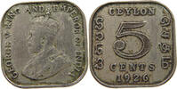 CEYLON 5 CENTS GEORGE V. (1910-1936) -