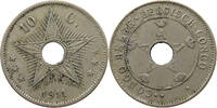 CONGO BELGIAN 10 CENTIMES ALBERT I. 1909-1934 -