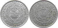 MOROCCO 5 FRANCS FRENCH PROTECTORATE -