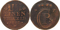 1/4 KREUZER 1767 PFALZ ZWEIBRÜCKEN  SS
