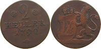 2 HELLER 1792 HESSEN KASSEL WILHELM IX. 1785-1803 SS-