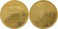 1 GULDEN 1982 NETHERLANDS BEATRIX (1980-2013) GOLD PLATED VZ