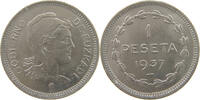 1 PESETA 1937 SPAIN  VZ