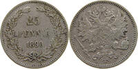 25 PENNIÄ 1890 FINLAND ALEXANDER III. (1881-1894) SS