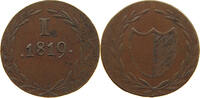 1 PFENNIG 1819 FRANKFURT JUDENPFENNIG SS