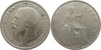 1 PENNY 1918 GREAT BRITAIN GEORGE V. (1910-1936) SILVERPLATED S