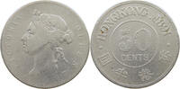 HONG KONG 50 CENTS VICTORIA (1837-1901) -