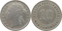 STRAITS SETTLEMENTS 10 CENTS VICTORIA (1837-1901) -