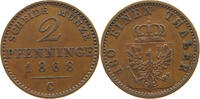 BRANDENBURG PREUßEN 2 PFENNIG Wilhelm I. (1861-1888) -