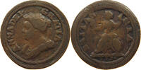 Great Britain Farthing Zeitgenössische Fälschung Anne I. Restrike -