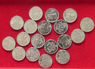 GHANA COLLECTION LOT 10 PESEWAS COLLECTION LOT GHANA 10 PESEWAS TOP 18PC 59G -
