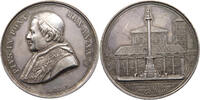 Vatican Medaille Silbermedaille An XX (1865) (I. Bianchi). Errichtung der Säule vor San Lorenzo -