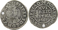 SCHLESWIG HOLSTEIN 1/16 TALER Friedrich III. 1648-1670. -