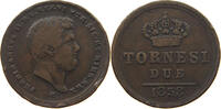 ITALY KINGDOM OF TWO SICILIES 2 TORNESI Ferdinand II. (1830-1859) -