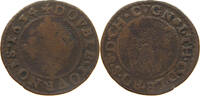 LÖWENSTEIN WERTHEIM ROCHEFORT DOUBLE TOURNOIS Johann Theodor 1611-1644. -