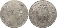 ITALY 5 LIRE UMBERTO I. 1878-1900 -