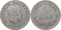 ITALY 2 LIRE Vittorio Emanuele II. 1861 - 1878 -