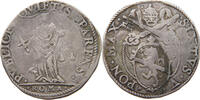 PAPAL STATES TESTONE SIXTUS V. YEAR II. PVBLICAE QVIETIS PARENS -