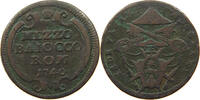 PAPAL STATES 1/2 BAIOCCO ROM 1740 SEDE VACANTE Annibale Albani -