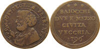 PAPAL STATES 2 1/2 BAIOCCHI CIVITA VECCHIA PIUS VI. -