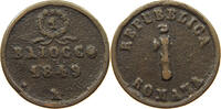 PAPAL STATES BAIOCCO PAPAL STATES ROMAN REPUBLIC BAIOCCO 1849 -