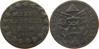 PAPAL STATES 1/2 BAIOCCO SEDE VACANTE 1740 -