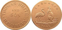 PENNY TOKEN 1855 AUSTRALIA Victoria (1837-1901) TOKEN TASMANIA 1855 WHITE VZ-