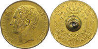 BELGIUM 5 FRANCS 5 FRANCS 1847 PATTERN GOLD PLATED COOPER -