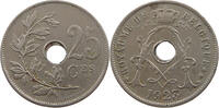 BELGIUM 25 CENTIMES MINTING ERROR 25 CENTIMES 1923 HOLE OFF-CENTER -