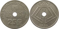 BELGIUM 25 CENTIMES MINTING ERROR MEDAL ALIGNMENT 25 CENTIMES 1939 -