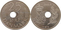 DENMARK 25 ORE MINTING ERROR HOLE OFF-CENTER -