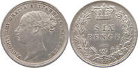 GREAT BRITAIN SIXPENCE Victoria 1837-1901 -