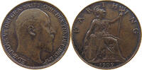 GREAT BRITAIN FARTHING Edward VII., 1901 - 1910 -