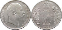 INDIA BRITISH Edward VII., 1901 - 1910 RUPEE 1909 VZ