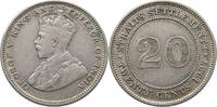 STRAITS SETTLEMENTS 20 CENTS George V. (1910-1936) -