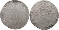 SPANISH NETHERLANDS 1/2 PHILIPSDAALDER FELIPE II. 1556-1598 -