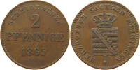 Sachsen-Meiningen 2 pfennig Carl Alexander 1853-1901. -