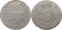 SACHSEN 1/12 TALER Kurfürst Friedrich August II. (1733-1763) -