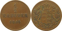 WÜRTTEMBERG 1/2 KREUZER 1845 Wilhelm I. (1816-1864) SS 10.56 US$  +  8.20 US$ shipping