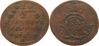 Würzburg - Bistum 1/2 Pfennig Karl Philipp von Greiffenklau-Vollraths 1749 - 1754 -