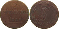SCHWARZBURG RUDOLSTADT 3 PFENNIG -