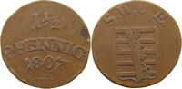 1 1/2 pfennig 1807 Sachsen-Weimar-Eisenach Karl August s-ss